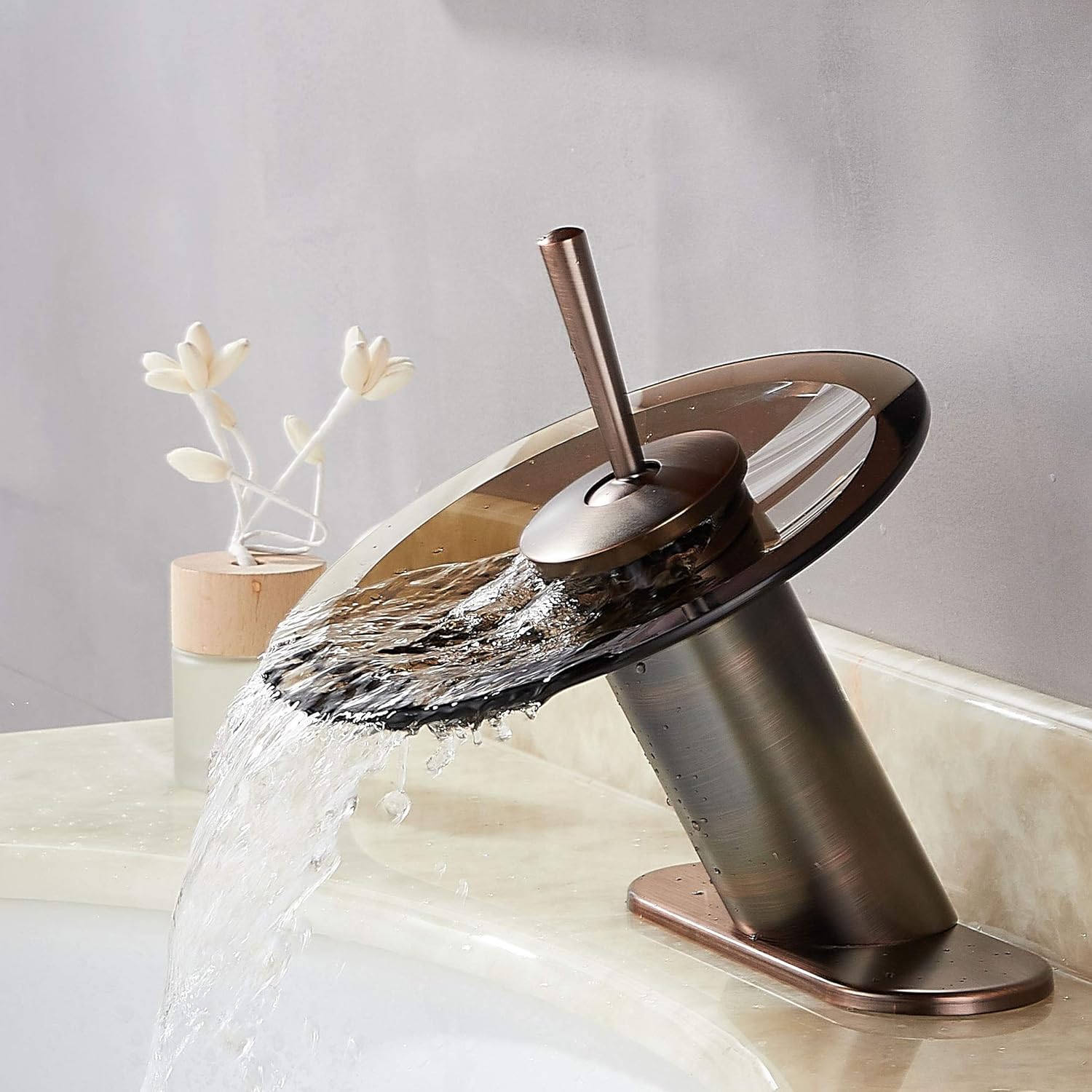 Glass Waterfall Bathroom Faucet - smartchoices