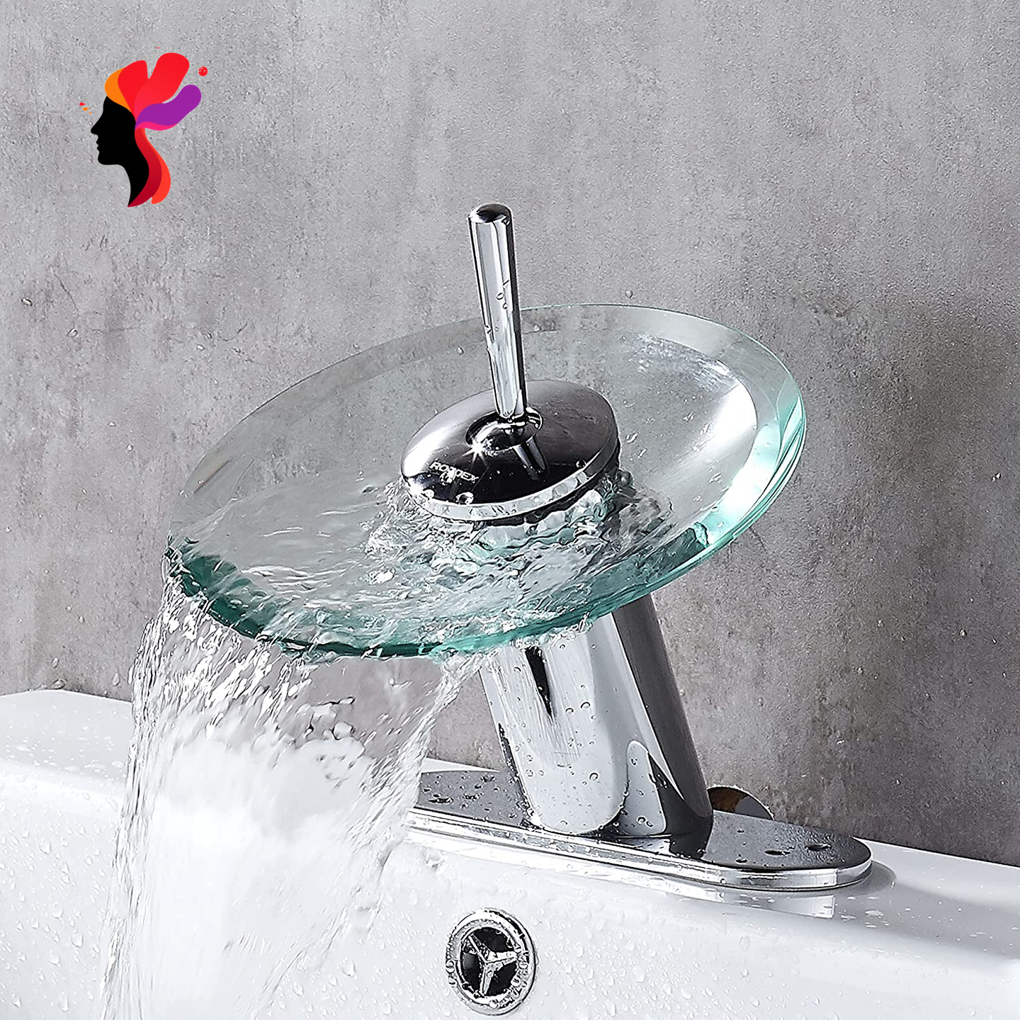 Glass Waterfall Bathroom Faucet - smartchoices