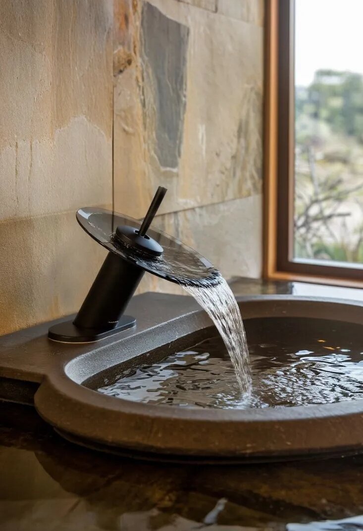 Glass Waterfall Bathroom Faucet - smartchoices