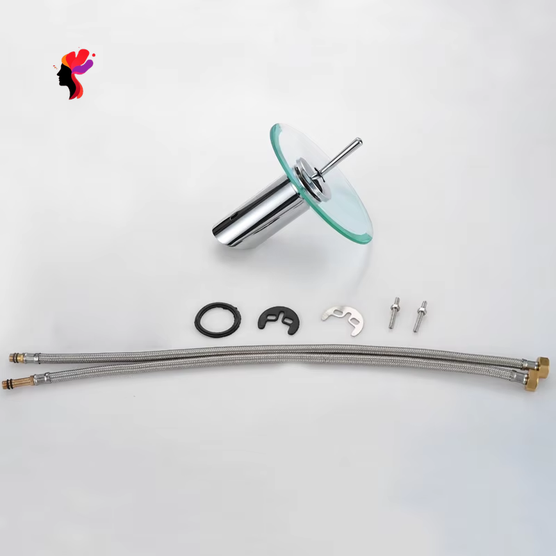  Glass Waterfall Bathroom Faucet