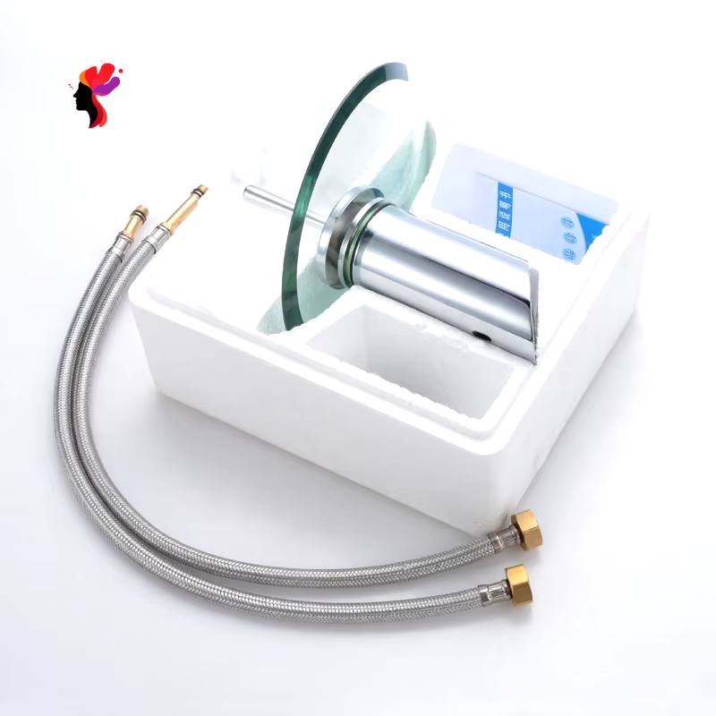 Glass Waterfall Bathroom Faucet